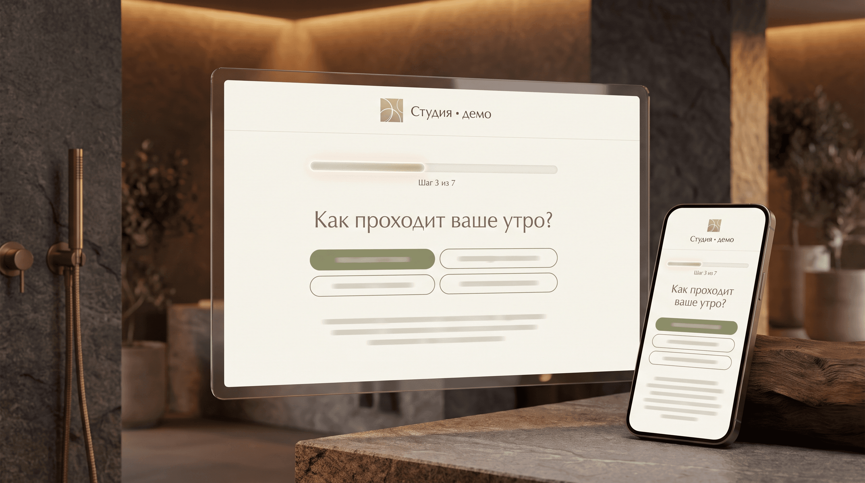 Клиентский бриф с брендингом студии — демонстрационный интерфейс